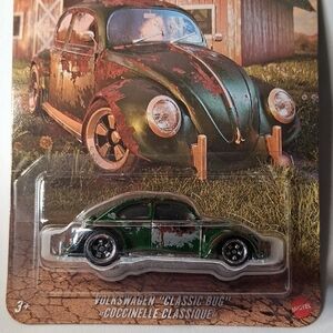 Volkswagen Classic Bug Chase Car Aged With Green Patina By Hot Wheels NIB